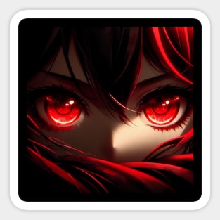 Anime eyes - Red Sticker